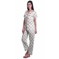 thumbnail image 2 of Moomaya Pyjama Chemise en Coton Imprimé Col à Encoche Tenue de Nuit Ensemble de Pyjama pour Femme, 2 of 6