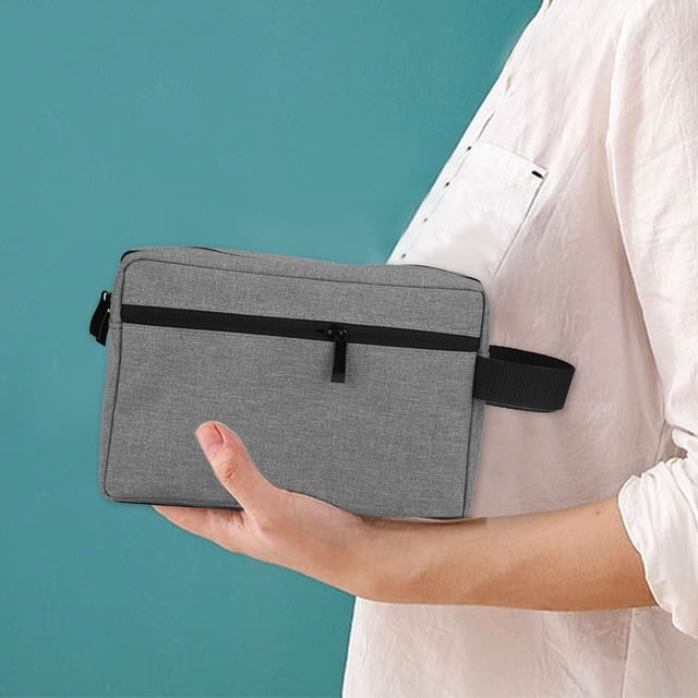 Rbaofujie Trousse de Toilette de Voyage pour Femmes et Hommes Sac de Rasage Imperméable pour Voyage Sacs de Rangement Pliables avec Poignée Liquidation