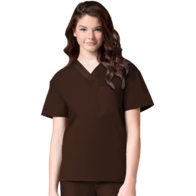 Maevn Unisex Core V-Neck TopChocolate, Small