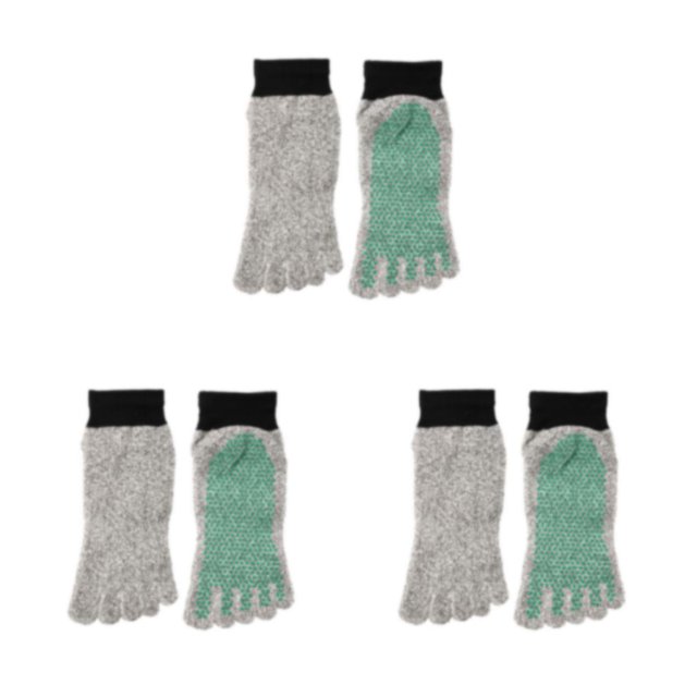 maskred Prevent Foot Injuries On Any Adventure With 5 Toe Cut Resistant Socks Grey Is Gray green Black bin 3Set