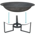 thumbnail image 5 of Sunnydaze Foyer Extérieur de Camping Ou de Jardin en Fonte avec Finition Résistante à la Chaleur Bol Rond Moderne avec Support - 23 Pouces - Bronze, 5 of 5