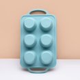thumbnail image 3 of 6 Grid Silicone Muffin Cupcake Baking Mold Non Stick Microwave Mold Tray, 3 of 3