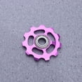 thumbnail image 4 of 2 Pcs Poulie de Dérailleur Arrière de Roue de Vélo en Alliage d'Aluminium 11T, Violet, 4 of 8