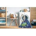 thumbnail image 2 of Ahgly Tapis Rectangulaire Lavable en Machine Intérieur Transitionnel Bleu Saphir, 2 Pieds x 4 Pieds, 2 of 7
