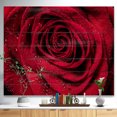thumbnail image 2 of Design Art - Pétales de Rose Rouges avec Gouttes de Pluie, 2 of 5