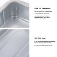 thumbnail image 3 of CNKOO 1pc Steel Oil Drain Pan Waste Engine Oil Collector Tank Oil Drip Tray, 3 of 5
