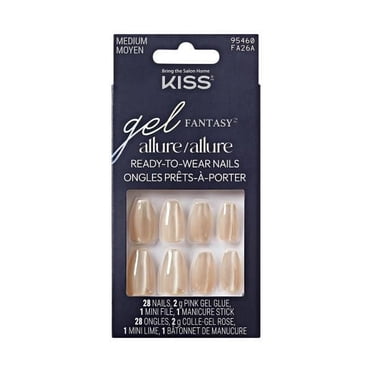 KISS Gel Fantasy Allure - Faux Ongles - Moon Beat - Cercueil - Moyen