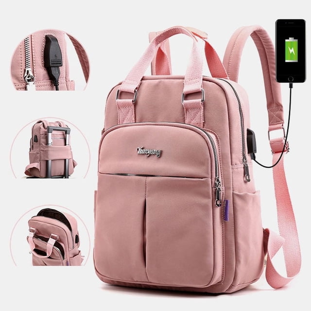 New casual backpack tide Ms. USB rechargeable backpack computer bag large capacity college wind travel backpack