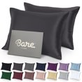thumbnail image 1 of Bare Home Satin Pillowcase Set - Luxury Pillowcases - Soft and Smooth - Breathable - Envelope Closure - Standard, Forged Iron Gray, 1 of 8