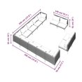 thumbnail image 4 of vidaXL 13 Piece Garden Lounge Set with Cushions Poly Rattan Dark Grey, 4 of 4