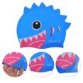 thumbnail image 3 of Unique Bargains 1 Pce Bonnet de Bain en Silicone Motif Requin Bleu Foncé, 3 of 6