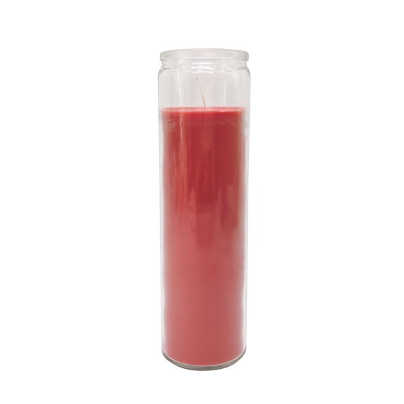 Bougie en pot non parfumée, rouge