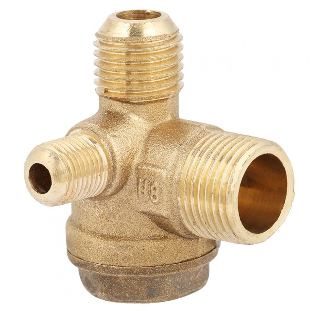 Brass Check Valve, Brass Air Compressor Check Valve, Anti-Corrosion 3-Port Air Compressor For Industrial Use Central Pneumatic