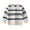 thumbnail image 1 of Beautyzll Chandail Tricoté à Rayures pour Bébé Garçon 2-7 Ans Pull Décontracté Automne, 1 of 9