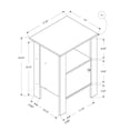thumbnail image 4 of Monarch Specialties Accent Table, Side, End, Nightstand, Lamp, Storage, Living Room, Bedroom, Brown Laminate, Transitional, 4 of 4