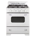 thumbnail image 1 of Unique 30' Classic Retro Marshmallow White Offgrid Range With Large Power Burner, 1 of 7