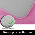 thumbnail image 4 of ORUYROP Memory Foam Bath Mat Rug, 24 x 17 Inches, Comfortable, Soft, Super Water Absorption, Machine Wash, Non-Slip, Thick, Easier to Dry for Bathroom Floor Rugs, Pink, 4 of 7