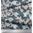 thumbnail image 3 of Soimoi Poly Georgette Fabric Two Tone With Grey Camouflage Print Fabric by Yard 52 Inch Wide, 3 of 3