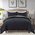 thumbnail image 1 of JML 2 Pieces Black Twin Comforter Set, Soft Microfiber Bedding Set With 1 Comforter and 1 Pillow Case Suit for All Seasons, 1 of 8