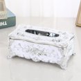 thumbnail image 2 of veasfak Creative Ornate Tissue Box Cover Storage Paper Napkin Case Home Hotel Holder White, 2 of 3