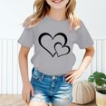 thumbnail image 4 of WEAIXIMIUNG T-Shirts Chat pour Filles 4T T-Shirt Fille Mignonne à Motif Col Rond Manches Courtes T-Shirt d'Été Décontracté 140, 4 of 6