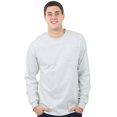 thumbnail image 1 of Hanes Long Sleeve Beefy-T T-Shirts, Ash, Large, 1 of 1