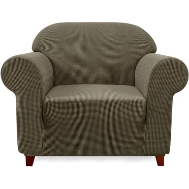 Subrtex 1-Piece Stretch Sofa Slipcover Non Slip Couch Cover, Texture Grid Pattern