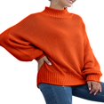 thumbnail image 3 of Automne Hiver Femmes Col Roulé Pull à Manches Longues en Vrac Gros Pull en Tricot, 3 of 7