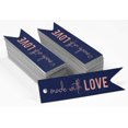 thumbnail image 2 of Inkdotpot Real Rose Gold Foil Made With Love Text Tags Favor Hang Paper Tags 100 Pieces, 2 of 6