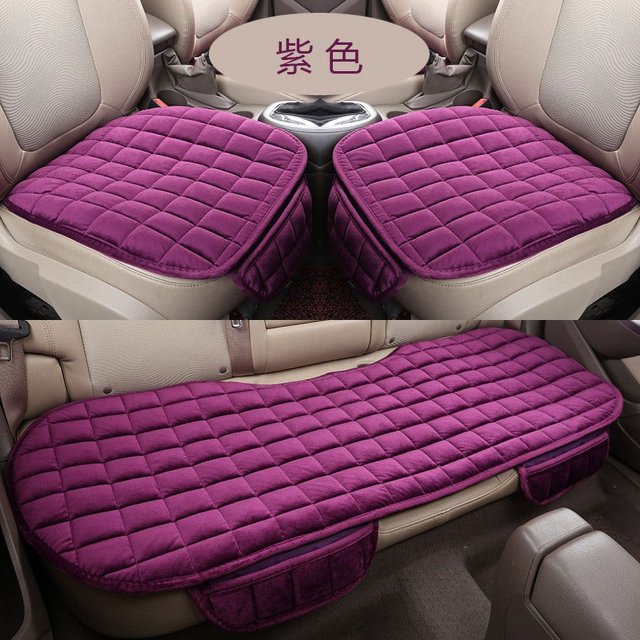 Meitianfacai Car Seat Cushion Set,2 Front and 1 Long Rear Seat Cushion Breathable Soft Comfort Seat Cushion Pad for Car,Pain Relief Cushion Non-Slip Seat Protector Pad for Driving,Car Accessories