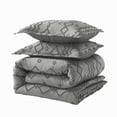 thumbnail image 4 of JML 3 Piece Tufted Comforter Set King,1 Comforter,2 Pillowcases, Geometric Design, Grey, 4 of 5