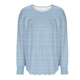 thumbnail image 4 of Lmnyox Hauts Grande Taille pour Femmes, Manches Longues Surdimensionnées, Col Rond, Chemises Plissées, Blouses Décontractées Mode, 4 of 6