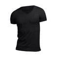 thumbnail image 1 of Men's Short Sleeve Premium Solid Cotton V Neck T Shirts, 1 of 4