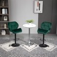 thumbnail image 2 of HOMCOM Adjustable Swivel Bar Stools Set of 2 with Velvet Upholstery, 2 of 9