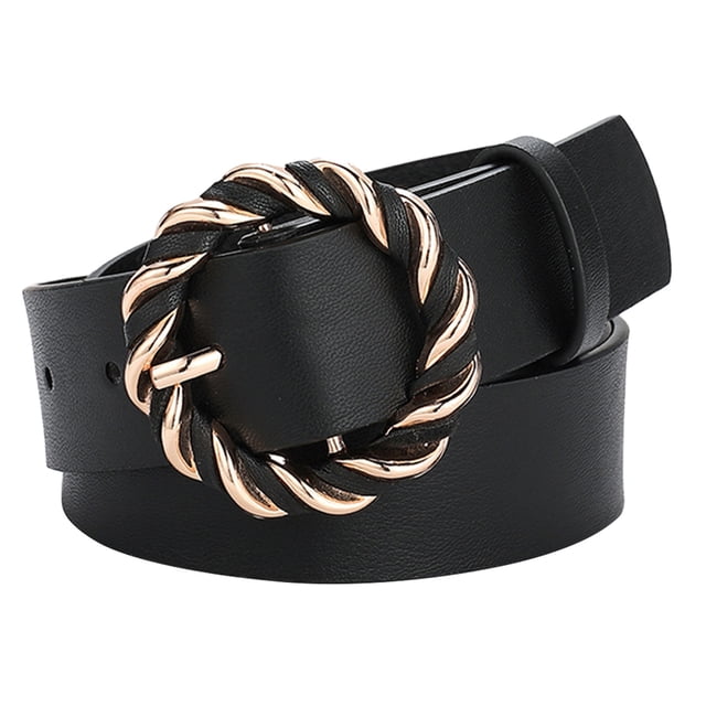 Ceintures pour Femmes Mode Ceintures en Cuir Souple avec Boucle Anneau en O