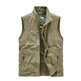 thumbnail image 1 of LOVZFMLL Jackets for Men's Work Clothes Jacket Solid Color Stand Collar Multiple Pockets Outdoor Sports Photography Coat, 1 of 2