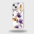 thumbnail image 1 of iPhone 15 Clear Design Case - Purple Wildflower, 1 of 5