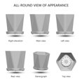 thumbnail image 3 of 6 Pcs Plant Pots Plastic Flower Pots Mini Nursery Pots Indoor Plant Pots with Pallet Trays, 3 of 6