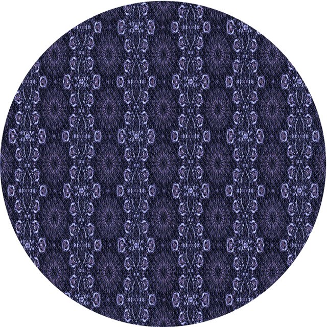 Ahgly Company Tapis d'Intérieur Lavables en Machine, Carrés de Transition, Pourpre Pervenche Profonde, 3' Carré