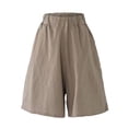 thumbnail image 4 of Plebaso Casual Shorts Womens High Waisted Wide Leg Shorts Loose Solid Color Summer Shorts with Pockets, 4 of 6