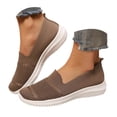 thumbnail image 1 of Mepaouo Chaussures Mocassins de Marche pour Femmes à Enfiler Légères à Bout Rond en Tricot Plates Espadrilles de Course Tennis, 1 of 8