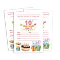 thumbnail image 1 of Darling Souvenir White Birthday Invitation Card Printable Elegant Fill or Write In Blank Party Invites 28 Pcs 5 x 7 Inches, 1 of 5