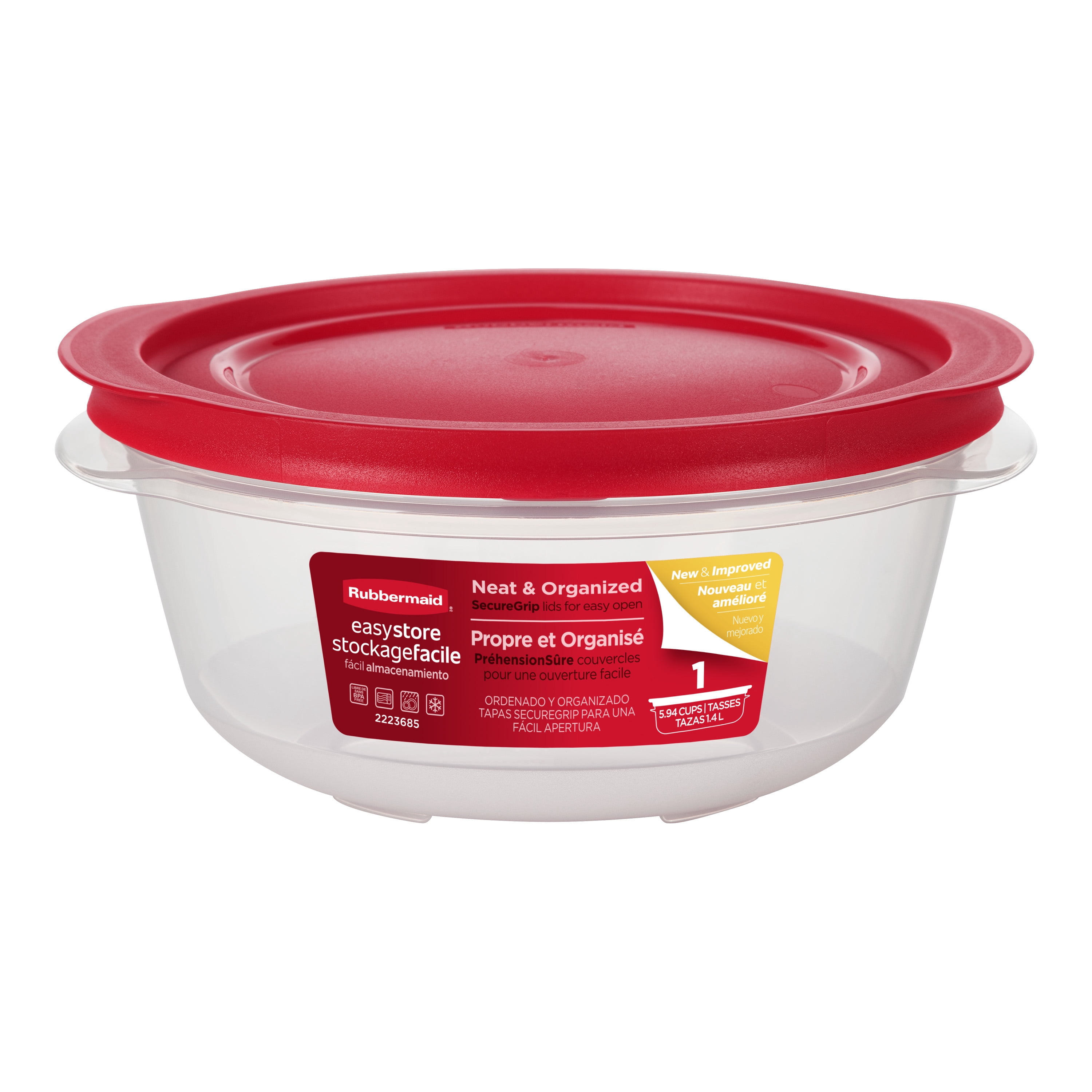 Rubbermaid 5.94-Cup EasyStore Round Food Storage Container with Lid