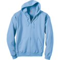 thumbnail image 2 of Hanes Mens ComfortBlend EcoSmart Full Zip Hoodie, XL, Light Blue, 2 of 5