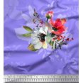 thumbnail image 1 of Soimoi Rayon Fabric Dot,Leaves & Anemone Flower Print Sewing Fabric Yard 56 Inch Wide, 1 of 3