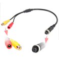thumbnail image 1 of EWAY 4 Pin Aviation Female to RCA Female Adapter Cable M12 4-Pin to RCA Video AV DC Female Connector Wire RCA to 4-PIN Monitor/Camera Adapter Video Cable for Car Backup Camera, 1 of 5