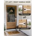thumbnail image 4 of Brushed Nickel Door Handle Interior Privacy Door Lock Bed and Bath Door Lock with Square Rose Modern Keyless Door Lock Handle Reversible for Left & Right, 4 of 7