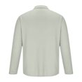 thumbnail image 3 of RXIRUCGD Chemise Décontractée pour Homme à Manches Longues avec Boutons, Poche et Col Rabattable, Gris, Taille : M, 3 of 5