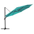 thumbnail image 4 of CorLiving 11.5ft Deluxe Offset Tilting Rotating Patio Umbrella with Aluminum Frame & Deluxe Base Weights, 4 of 9