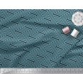thumbnail image 2 of Soimoi Moss Georgette Fabric Square & Spiral Geometric Printed Fabric 1 Yard 42 Inch Wide, 2 of 3